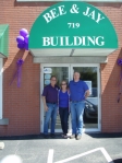 Ted, Mary and Joe showing off their Purple