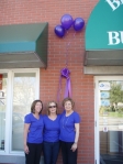 The girls of Bee and Jay wearing our Purple. 
